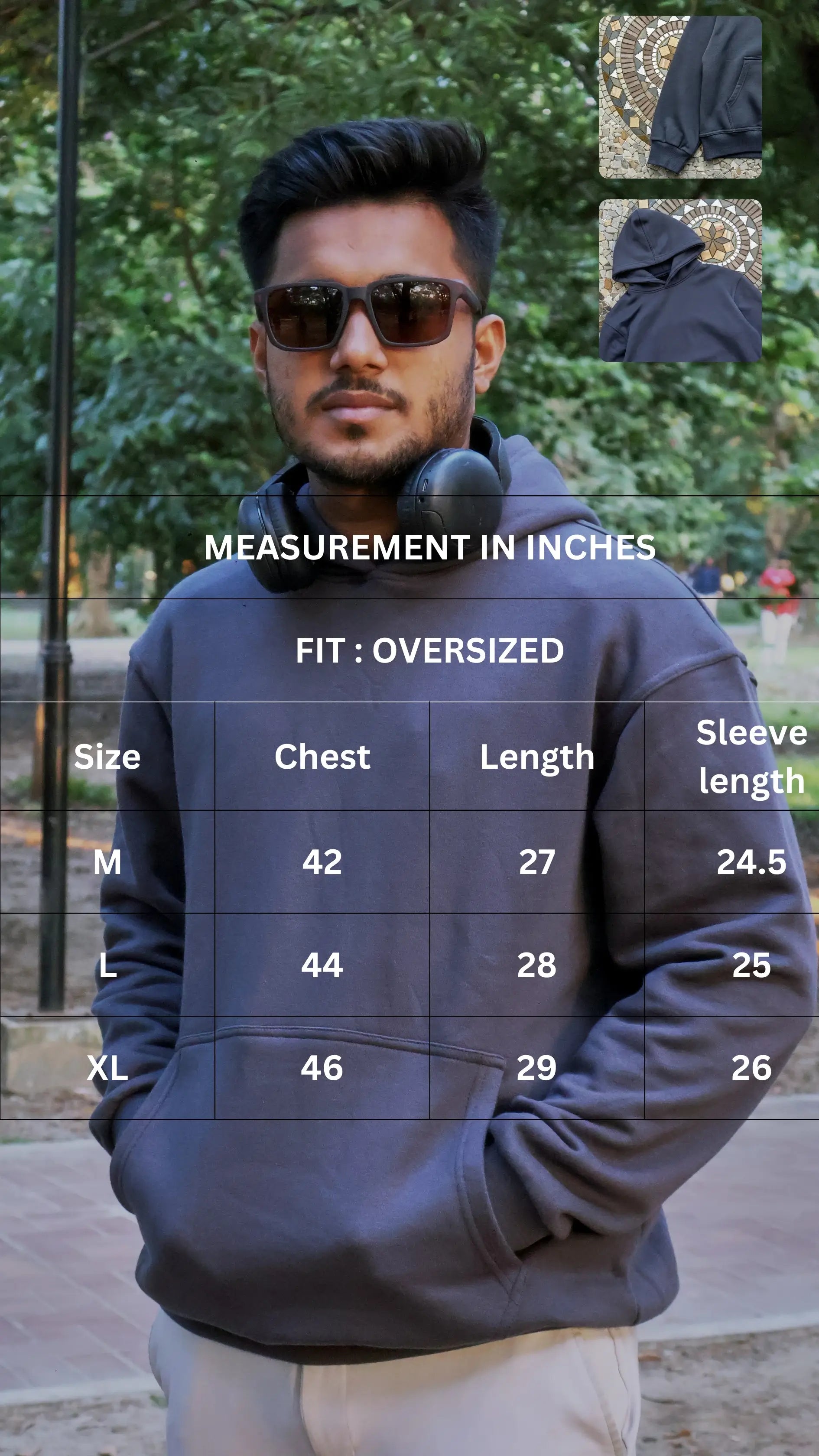 Oversized Shadow Graphite